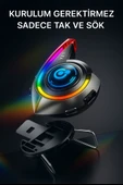 QASUL Rgb Işık Efektli Intercom Bluetooth Motosiklet Kask Kulaklığı Intercom Kulaklık thumbnail 4