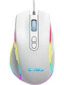 Claw's Nova V1 12800 Dpi Wide RGB Özel ABS Doku & Claw's Reflex Örgü Kablolu Ekstra Fire Butonlu Gaming Mouse - Beyaz - 6