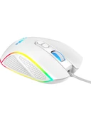 Claw's Nova V1 12800 Dpi Wide RGB Özel ABS Doku & Claw's Reflex Örgü Kablolu Ekstra Fire Butonlu Gaming Mouse - Beyaz - 1