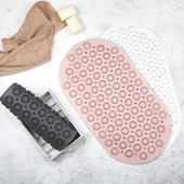 Masajlı Vantuzlu Kaydırmaz Banyo ve Duş Paspası - Pembe thumbnail 1