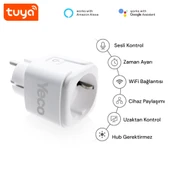 Yeco SP-16 Akıllı Priz, Wi-Fi Uyumlu, Telefonla Kontrol, 16A Akım Koruma, Enerji İzleme, 2 Adet - 3