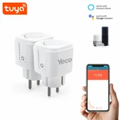 Yeco SP-16 Akıllı Priz, Wi-Fi Uyumlu, Telefonla Kontrol, 16A Akım Koruma, Enerji İzleme, 2 Adet - 1