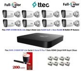 Ttec 2mp Dahili Sesli Ve Gece Renkli 8 Kameralı Tak Çalıştır Hazır IP Kamera Seti Disk Yoktur thumbnail 1