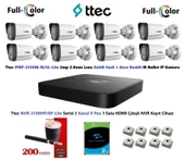Ttec 2mp Dahili Sesli Ve Gece Renkli 8 Kameralı 2TB Disk Tak Çalıştır Hazır IP Kamera Seti thumbnail 1