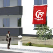 15 Temmuz Demokrasi Bayramı Kutlama Sancağı - 1,5x2,25metre Okul Bayrağı, Tören, Hatıra Bayrak - 1