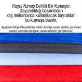 Göğe Bakan Gazi Mustafa Kemal Atatürk İmzalı Portre - Sivil Türk Bayrağı Poster - Bayrak 100x150 cm thumbnail 3