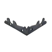 Antika Tarz Dekoratif Pirinç Lale Köşe Gönye - Yan, 105x105 Mm, Oksit - 1