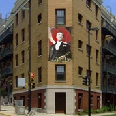 Sivil Mustafa Kemal Atatürk -Ay Yıldız Dış Cephe Poster Bayrak - 200x300cm (2 x 3 metre) - 1