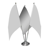 3'lü Masa Bayrağı Seti - Firmanıza Özel - Üçlü Saten Masa Bayrağı Set - 1