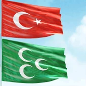 70x105 cm Alpaka Kumaş Türkiye Bayrağı ve 100x150 cm Raşel Kumaş Osmanlı Bayrağı - 2 Bayrak Set - 1