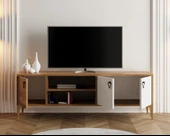 Rivo Tv Ünitesi Legnano-Beyaz Raflı ve Kapaklı Modern Tasarım 150 cm - 2