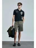 Lufian Ross Spor Erkek Chino Şort Slim Fit Yeşil thumbnail 2