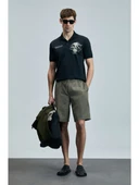 Lufian Ross Spor Erkek Chino Şort Slim Fit Yeşil thumbnail 1