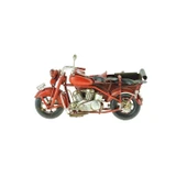 Motosiklet Dekoratif Metal Motosiklet Sepetli 15 Cm - 2