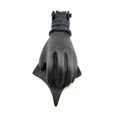 Antika Tarz Dekoratif Pirinç El Kapı Tokmağı, Taktak - 167x75 Mm, Oksit - 1