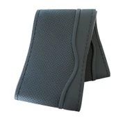 Lüx Desenli Deri Dikme Direksiyon Kılıfı 38-40cm Siyah Şeritli OND372 - 2