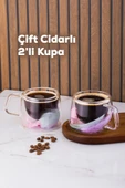 Perotti 16797 Double Feather Çift Cidarlı Kupa 2 Adet 200 Ml Şeffaf thumbnail 2