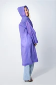 Meşem Kapüşonlu Ve Çıtçıtlı Eva Yağmurluk Mor - MEŞEM 8998 thumbnail 3