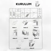 Porsima 2063 2 Raflı Ahşap Kirli Sepeti Organizer Banyo Dolabı Ahşap thumbnail 5