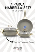 Hırdavatistan Marbella 7 Parça (18-20-24) Cm Ten. 24cm Tav. Set Güveç Model thumbnail 1