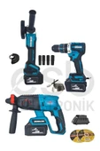 HADRON 3'lü set (Şarjlı hilti + Şarjlı spral + Çelik mandrenli kömürsüz matkap ) thumbnail 1