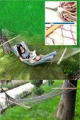 crude made Tek Kişilik Hamak, Portatif Fortis Örgü Hamak, Salıncak 90 X 190 Cm. thumbnail 2