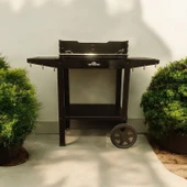 Wetterstein Tekerlekli Metal Sehpalı Mangal/Barbekü S Model - 4