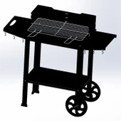 Wetterstein Tekerlekli Metal Sehpalı Mangal/Barbekü S Model - 5