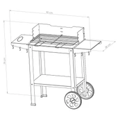 Wetterstein Tekerlekli Metal Sehpalı Mangal/Barbekü S Model - 6