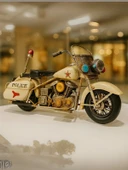 El Yapımı Dekoratif Cruiser Police Metal Motosiklet Koleksiyonluk Büyük Boy 39 cm - 2