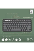 logitech K380s Pebble Keys 2 Çoklu Cihaz Özellikli Bluetooth Türkçe Q Klavye - Siyah 920-011859 - 6