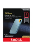 SanDisk Extreme 2TB 1050MB/sn V2 Taşınabilir SSD SDSSDE61-2T00-G25B Mavi thumbnail 7