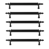 Lüx Çekmece Dolap Kapak Kulpu Siyah 128 Mm Metal Kulp 5 Adet thumbnail 1