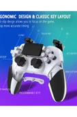 P4 Plus Bluetooth Titreşimli Ps4/ps5 Uyumlu Pc Telefon Joystick Kablosuz Oyun Kolu Siyah - 4