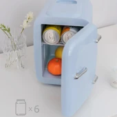 JON-MINI BUZDOLABI TASINABILIR RETRO MAVI 4 LT - 4