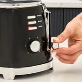 Homend Vintage Breadfast 1527H 2 Dilim Kapasiteli Ekmek Kızartma Makinesi Siyah thumbnail 4