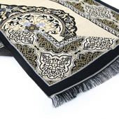 Hediyelik Tafta Seccade Siyah-Gold 68x110 cm - 200 gr - 4
