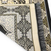 Hediyelik Tafta Seccade Siyah-Gold 68x110 cm - 200 gr - 2