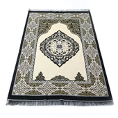 Hediyelik Tafta Seccade Siyah-Gold 68x110 cm - 200 gr - 1