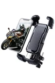 360° Derece Ayarlanabilen Gidon Bağlantılı Bisiklet Motosiklet İçin Abs 4-7.8″ İnç Telefon Tutucu - 1