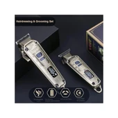 VGR Orijinal Vgr V-643 Profesyonel Saç Düzeltici Erkekler Için Set Elektrikli Yıkanabilir Sakal Saç Kesme Şarj Edilebilir Kesimi Makinesi thumbnail 5