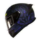 MTS M-201 SNAKE FULL FACE KASK MISION BLUE - 2
