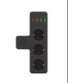 Ftr-12 Termal Akım Korumalı Isıya Dayanıklı 3’lü Priz 3x Usb 1x Type-c - 1