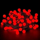 5m 28 Led Kırmızı Işık Siyah Kablo Fişli - 1