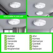 UpWay 45W Güneş Enerjili İç Mekan Sıva Üstü 50 LED Kumandalı Tavan Lambası thumbnail 4