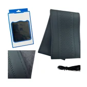 Lüx Desenli Deri Dikme Direksiyon Kılıfı 38-40cm Gri OND366 - 1