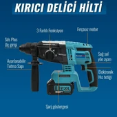 Akülü 6 lı Grup Set ( 5li Makina Seti Avuç Taşlama,Kırıcı Delici,Somun Sıkma Sökme,Vidalama,Budama Testere + 58Vf Akülü Kömürsüz Araç Yıkama Seti )  EEA431 thumbnail 7
