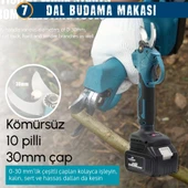CHELİKBEİ EEA379 Akülü 8li Set Kırıcı Delici + 450Nm Somun Sökme + 13mm Vidalama + Dal budama makası + Dal testeresi + 125mm Avuç Taşlama + Dekupaj Testere + Powerbank ve Led - 10