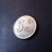 Escoines Koleksiyon 39963687fc6fe2ade8 2005 5 Yeni Kuruş ÇT/ÇÇT Eski Madeni Para thumbnail 3