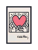 Keith Haring  United  Aşk ve Birlik Temalı Dekoratif Sanat Kartı & Kartpostal  10x15 Cm - 1